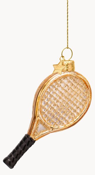Ručně foukaná vánoční ozdoba Tennis Racket