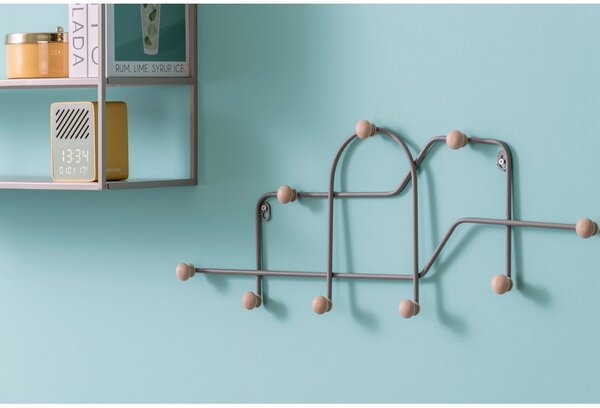 Šedý kovový nástěnný věšák 71 cm Maze – PT LIVING