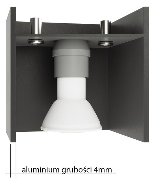 Bílé stropní svítidlo s kovovým stínidlem 10x10 cm Pax – Sollux