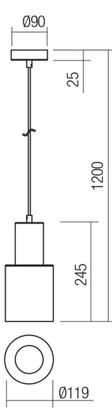 Smarter Závěsné svítidlo Aurum, ø11,9cm