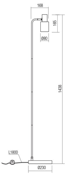 Smarter Stojací lampa Aurum, v.143cm