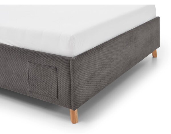 Antracitová čalouněná dětská postel s úložným prostorem s roštem 120x200 cm Cool – Meise Möbel