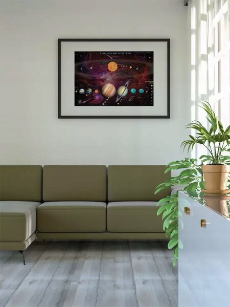 Plakát Sluneční soustava bez rámu 91,5 x 61 cm