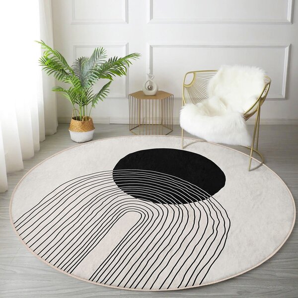 Krémový pratelný kulatý koberec ø 80 cm Comfort – Mila Home