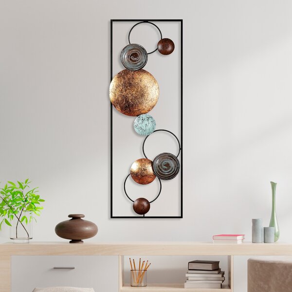 Wallity Nástěnná kovová dekorace Textured 8 vícebarevná