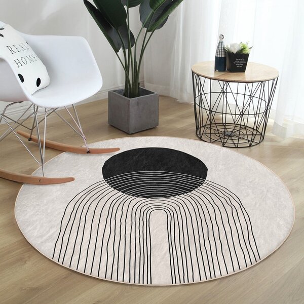 Krémový pratelný kulatý koberec ø 80 cm Comfort – Mila Home