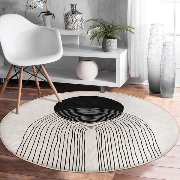 Krémový pratelný kulatý koberec ø 80 cm Comfort – Mila Home