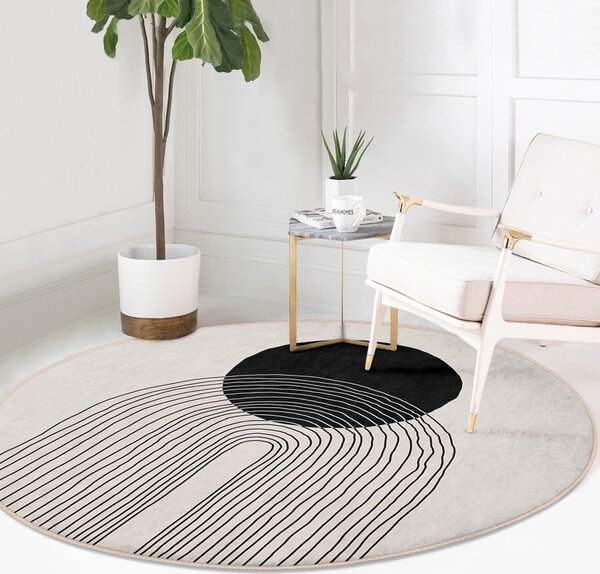 Krémový pratelný kulatý koberec ø 80 cm Comfort – Mila Home