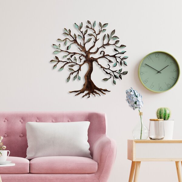 Wallity Nástěnná kovová dekorace Tree 1 vícebarevná