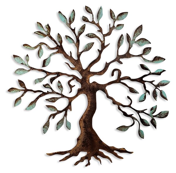 Wallity Nástěnná kovová dekorace Tree 1 vícebarevná