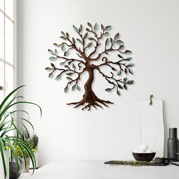Wallity Nástěnná kovová dekorace Tree 1 vícebarevná