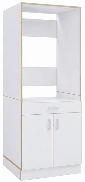 SKŘÍŇKA NAD PRAČKU, bílá, medový dub, 67/162/68 cm MID.YOU - Víceúčelové skříně, Online Only