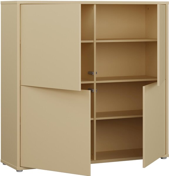 VYSOKÁ KOMODA, žlutá, 124,5/121,5/34,9 cm Carryhome - Online Only komody, Online Only