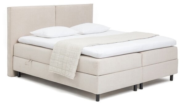 Béžová boxspring postel s úložným prostorem 160x200 cm Elva Bold – Bonami Selection