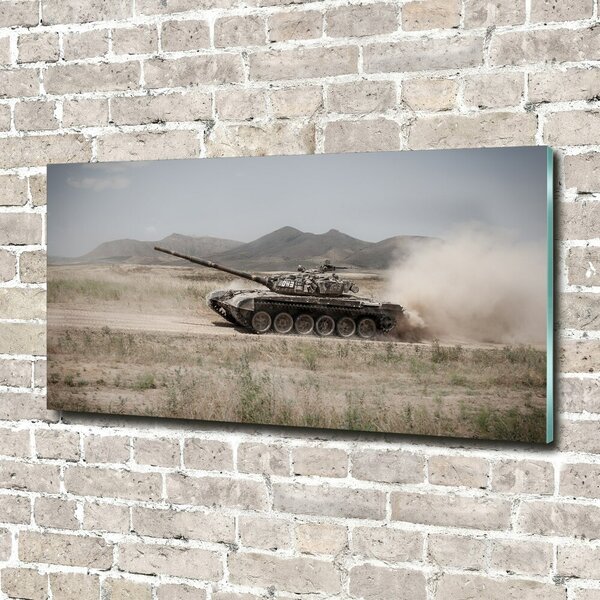 Foto obraz sklo tvrzené Tank na poušti osh-85502732