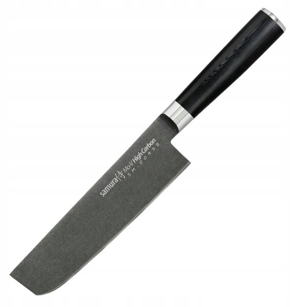 Samura MO-V Stonewash Nakiri 167mm - Japonský Nůž na Zeleniny s rukojetí G10
