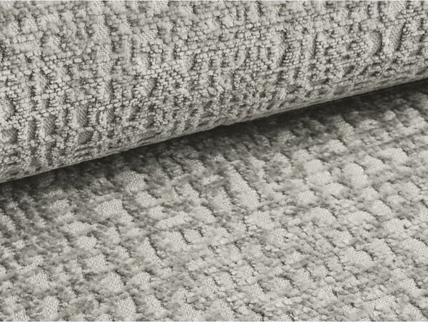 Světle šedá čalouněná dvoulůžková postel s úložným prostorem s roštem 180x200 cm Noho – Makamii