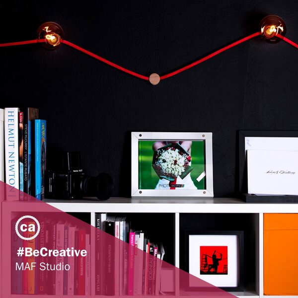 Creative cables Filé system - sestava pro cik-cak instalaci - 3m kabelu pro světelné šňúry a 5 dřevěných komponentů Barva kabelu: Černo-bílá - ECC37