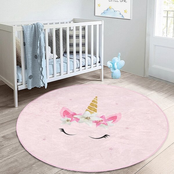 Růžový dětský koberec ø 120 cm Comfort – Mila Home