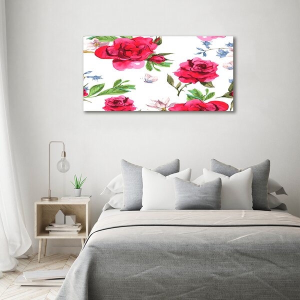 Moderní obraz canvas na rámu Červené růže oc-85695644