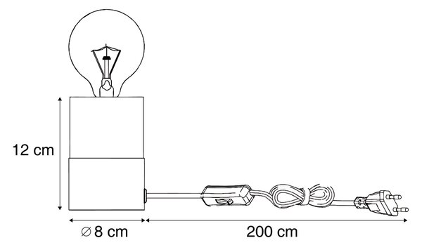 Moderní stolní lampa černý mramor - Marissa