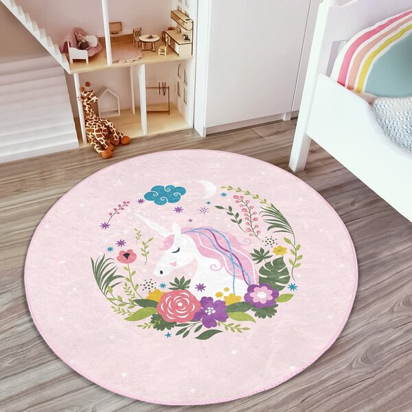 Růžový dětský koberec ø 120 cm Comfort – Mila Home