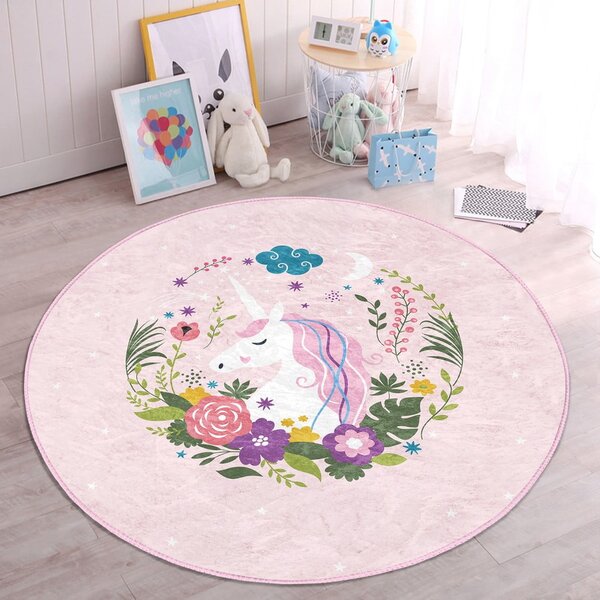Růžový dětský koberec ø 120 cm Comfort – Mila Home
