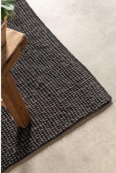 Černý jutový běhoun 80x200 cm Bouclé – Hanse Home