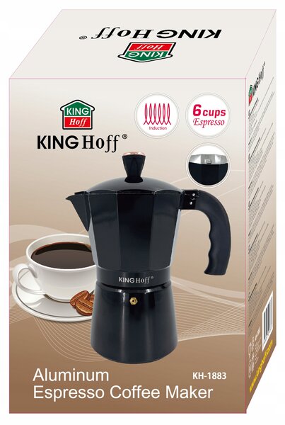 Kávovar KINGHoff KH-1883 6 šálků na indukci Espresso 300 ml