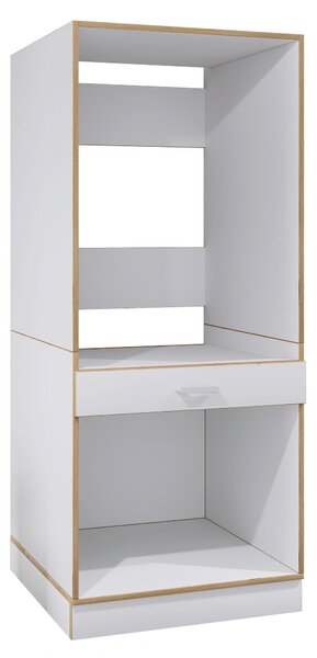 SKŘÍŇKA NAD PRAČKU, bílá, medový dub, 67/162/68 cm MID.YOU - Víceúčelové skříně, Online Only