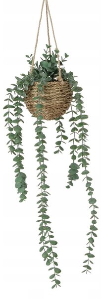UMĚLÁ ZÁVĚSNÁ ROSTLINA EUKALYPTUS DEKORACE NA ZEĎ 78 X 18 CM