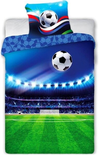 Bavlněné ložní povlečení Fotbalový stadion - 100% bavlna - 70 x 90 cm + 140 x 200 cm