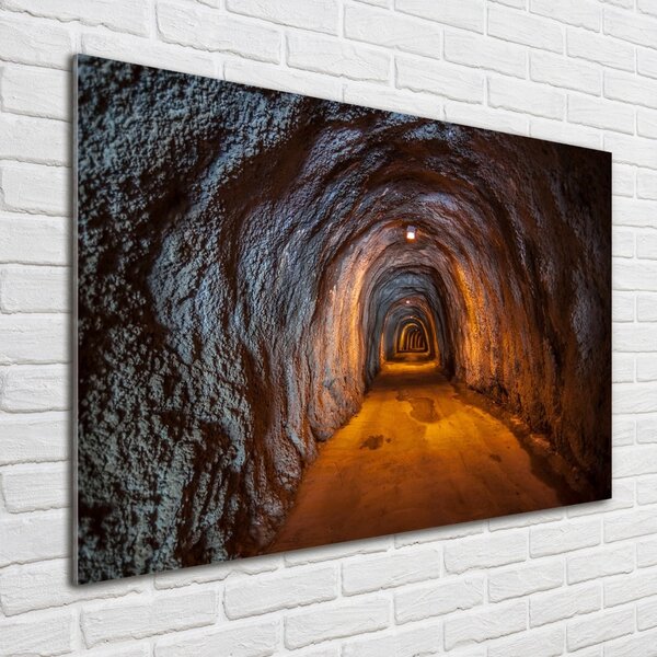 Foto obraz sklo tvrzené Podzemní tunel osh-85978893