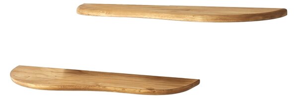 Kalune Design Sada 2 ks nástěnných polic WAVY dub