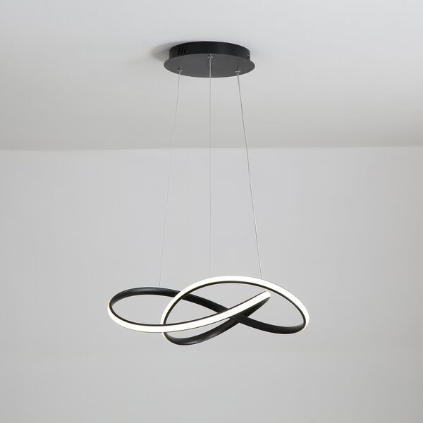 Závěsné svítidlo Masterled černé moderní 50 cm 120 cm LED 2300 lm