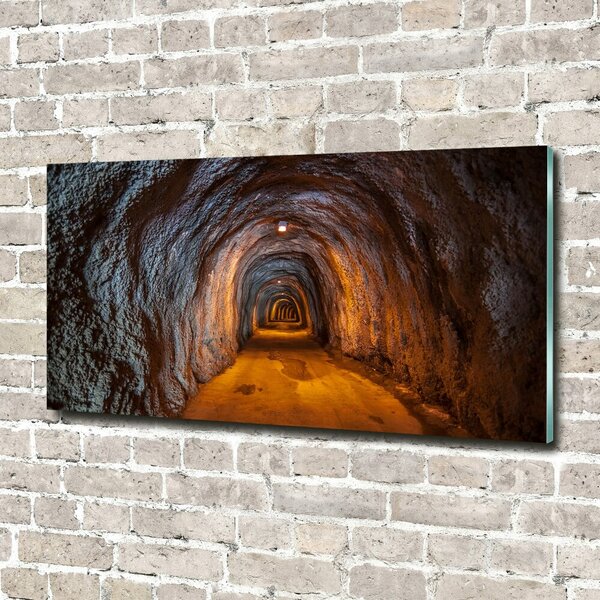 Foto obraz sklo tvrzené Podzemní tunel osh-85978893