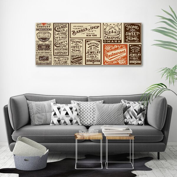 Foto obraz tištěný na plátně Reklamy a etikety oc-86143248