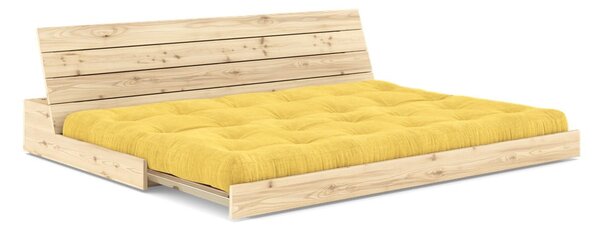 Žlutá manšestrová rozkládací pohovka 196 cm Base – Karup Design
