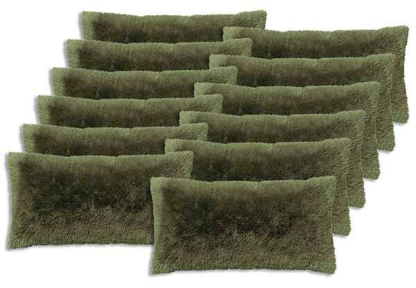 Povlak na polštář 12 pcs HEERLEN Zelená 40 x 80 cm PV fleece