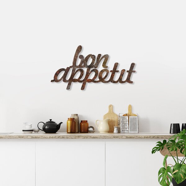 Wallity Nástěnná kovová dekorace Bon Appetit vícebarevná
