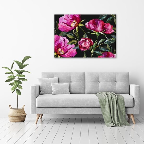Moderní obraz canvas na rámu Růžové pivoňky oc-86204173