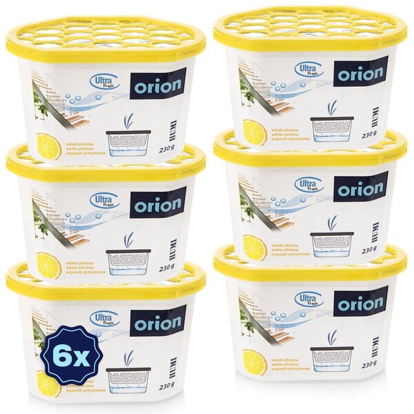 6x Pohlcovač VLHKOSTI odvlhčovač vzduchu do místností CITRONOVÝ kontejner