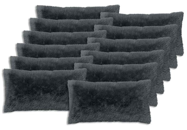 Povlak na polštář 12 pcs HEERLEN Antracitová 40 x 80 cm
