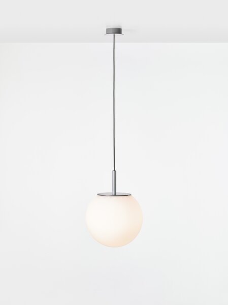 Brokis Designové závěsné svítidlo Sfera PC1247, Ø20cm Povrch Montury: kov - černý matný komaxit (CCS846), Barva el. vedení: textilní kabel - černý (CECL519), Baldachýn: kov - černý matný komaxit (CCSC619)