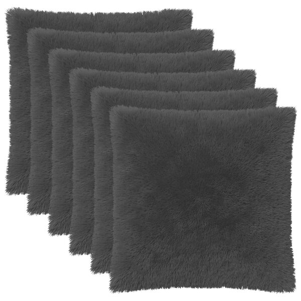 Povlak na polštář 6 pcs HEERLEN Černá 80 x 80 cm PV fleece