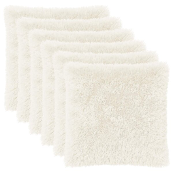 Povlak na polštář 6 pcs HEERLEN Bílá 80 x 80 cm PV fleece