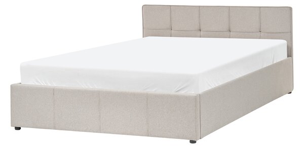 Postel s úložným prostorem LAURESSES Tkanina Taupe 120 x 200 cm