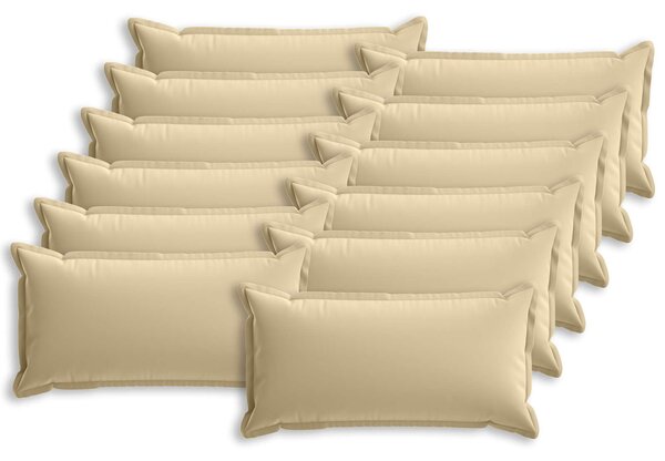 Povlak na polštář 12 ks HOUTEN Béžová 40 x 80 cm Polyester
