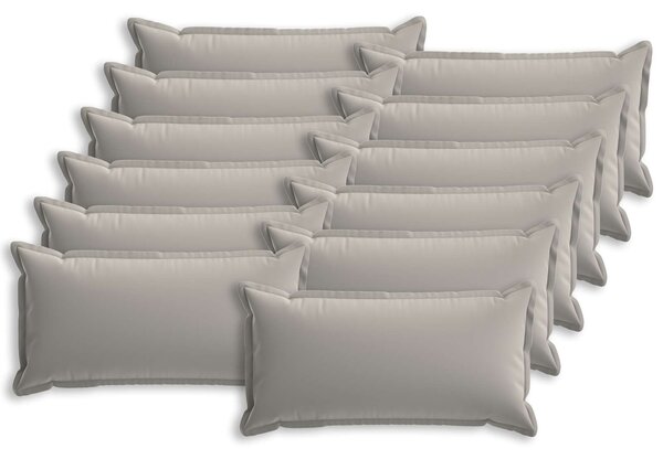 Povlak na polštář 12 ks HOUTEN Šedá 40 x 80 cm Polyester