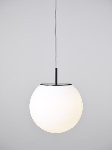 Brokis Designové závěsné svítidlo Sfera PC1170, Ø30cm Povrch Montury: kov - černý matný komaxit (CCS846), Barva el. vedení: textilní kabel - černý (CECL519), Baldachýn: kov - černý matný komaxit (CCSC619)